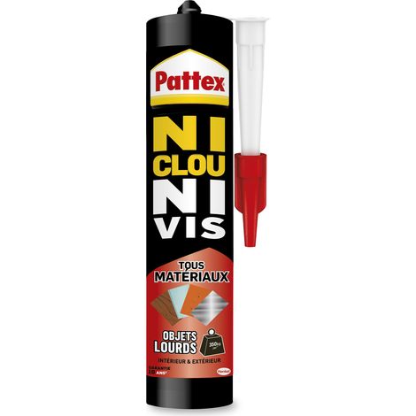 PATTEX Pegamento Sin clavos ni tornillos objetos pesados, 460g blanco PATTEX