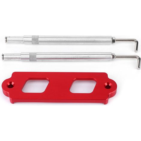 Yctze Batterie-Befestigungsset mit Haken für CRX 1988-2000 und sicherer Batteriehalter, Blau (Rot)