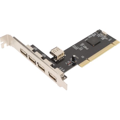 Carte d'extension interne PCI vers USB 2.0, 5 ports 480 Mbps, Plug and Play, 4 ports externes, 1 port interne, adaptateur d'extension PCI vers USB (1/5)