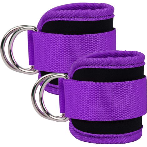 Ankle Straps - Adjustable Cable Machine Attachment - For Leg And Hip Exercises - Pair (1/5)