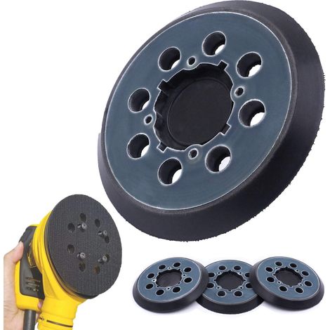 4 plaques de patin de ponçage de remplacement 5 pouces 8 trous auto-agrippant pour DeWalt DWE64233 & N329079 compatible DWE6423/6423K, DWE6421/6421K (1/5)