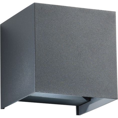 Applique Cubo biemissione LED ALFA Antracite 2X10W 1800LM CCT IP54 (1/3)