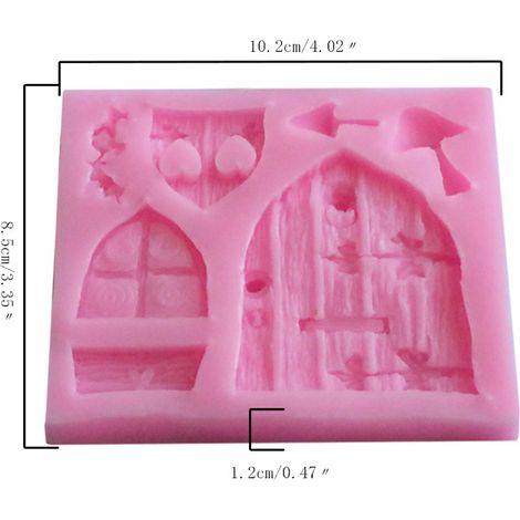 Rosa Silikon-Schokoladen- und Fondantform im Retro-Stil, inspiriert von Märchenwelten und Gärten. (1/5)