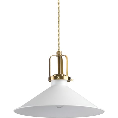 Sospensione Industrial-Minimal Eris-3 Metallo Bianco 1 Luce E27 (1/2)