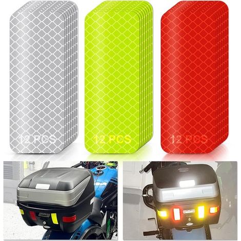 Pegatinas reflectantes,36 unidades,tiras reflectantes impermeables,seguridad a granel,cinta reflectante para coche (1/5)