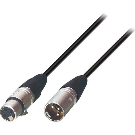 Lautsprecherkabel xlr 3 pol male - xlr 3 pol female 300 m schwarz