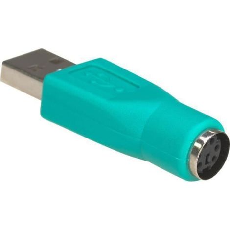 Adaptateur Souris PS-2 Femelle vers USB Mâle - Compatible Claviers et Souris PS-2 - 1 Pièce
