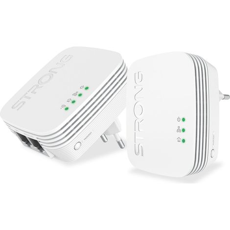 Strong POWERLWF600DUOMINI Adaptateur réseau CPL 600 Mbit/s Ethernet/LAN Wifi Blanc 2 pièce(s) (1/5)