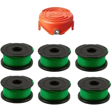 Trimmerfadenspule für Black & Decker GH3000, LST540, LST540B, GH3000R Akku-Freischneider, 2,0 mm Durchmesser, 6,1 m Länge. Ersatz-Trimmerfadenspule für Black & Decker SF-080-BKP/90583594