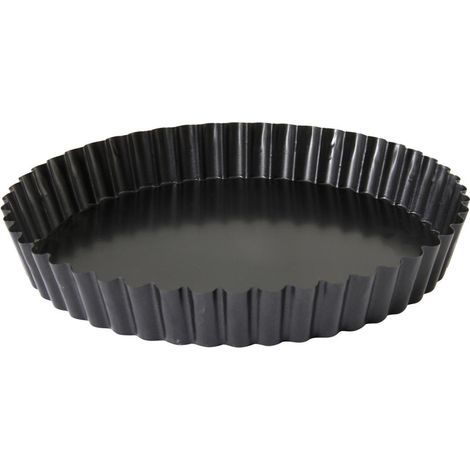 Crealys 507711 GOURMANDIS Moule a Tarte Acier Noir 25 x 25 x 3,5 cm (1/2)
