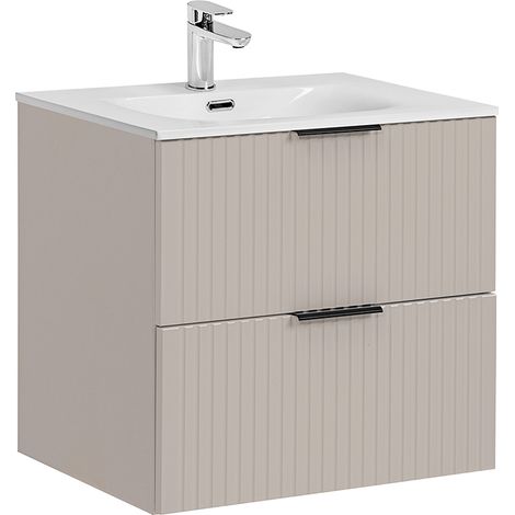 Mobile bagno con lavabo Adriel beige 60cm