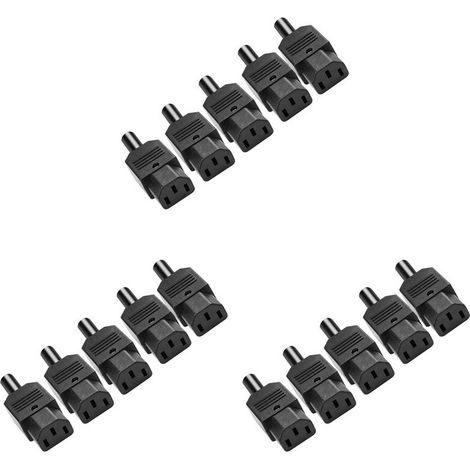 15 Pièces Connecteur D'Alimentation IEC C13 Connecteur D'Adaptateur D'Alimentation Femelle C13 Prise D'Alimentation à 3 Broches Adaptateur (1/2)