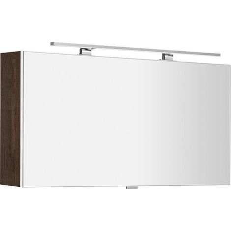Armoire à miroir CLOE avec. Lumière LED, 100x50x18cm, Pin Rustique (1/5)