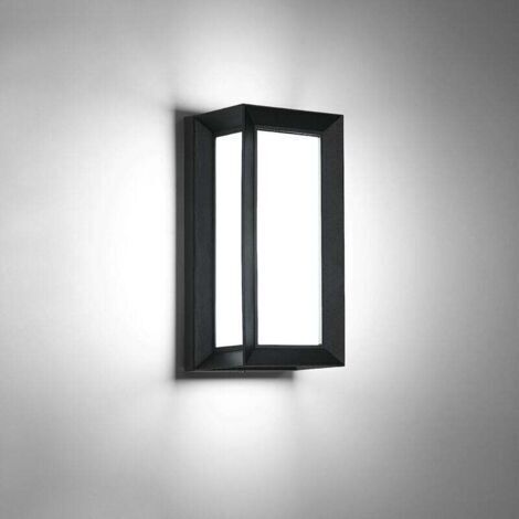 Applique Murale Extérieur Moderne LED 18W IP65 Etanche Rectangulaire Applique Exterieur LED en Métal pour Cour, Jardin, Patio, Villa, Couloir 6000K Blanc Froid