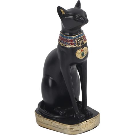 Statuette de Chat Égyptien en Résine - Décoration Maison et Cadeau Artisanal (1/5)
