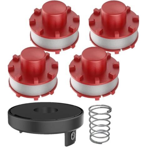 Lot de 4 bobines de fil de rechange pour débroussailleuse – Compatible avec Einhell GE-CT 36/30 LI E SOLO, AGILLO 36/255 BL et AGILLO 18/200 – Fil nylon Ø 1,6 mm, longueur 4 × 4 m