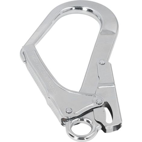 Mousqueton à barres d'armature en acier allié haute résistance forgé, Double verrouillage, lanière de Protection contre les chutes de sécurité 22KN (1/5)
