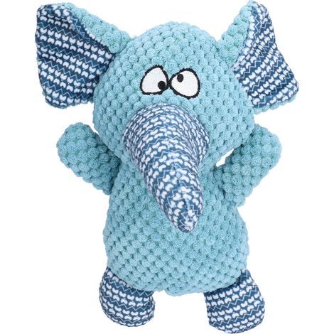 Jouet Chien Peluche Éléphant Doux Résistant avec Couineur pour Nettoyage Dentaire et Jeu Interactif (1/4)