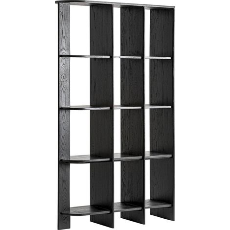 Bibliothèque contemporaine en chêne noir - noir (1/5)