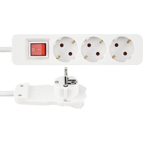 Rev Presa Multipla 2mt 3-Fach con Schalter Bianco (1/3)