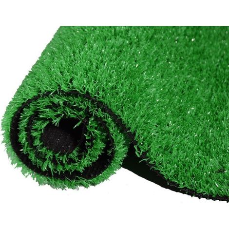 BEBUSINGOTO Gazon artificiel synthétique de haute qualité, faux gazon artificiel haute densité, pelouse naturelle réaliste pour chien de jardin (1 m x 2 m) (1/2)