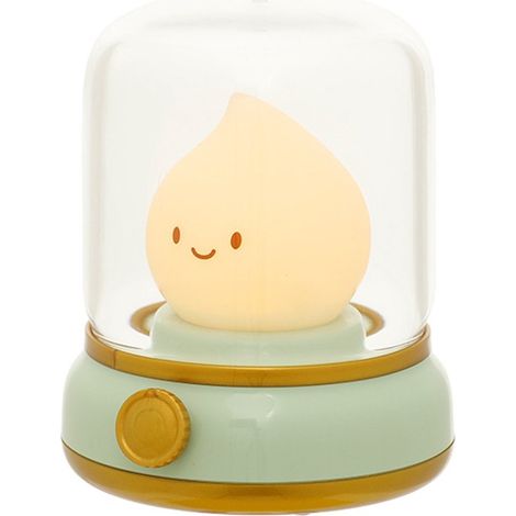 Lámpara de noche mágica de elfo, Lámpara de noche infantil, Recargable por USB, Lámpara de ensueño, Lámpara de noche LED verde, Verde (1/4)