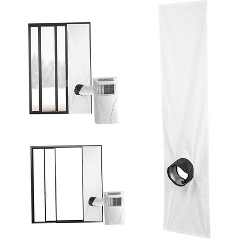 200 cm Kit de Vendeur AC Portable,Bouchon de fenêtre de climatiseur Portable Rape de Fixation étanche réglable Kit de fenêtre de climatisation Mobile (1/5)