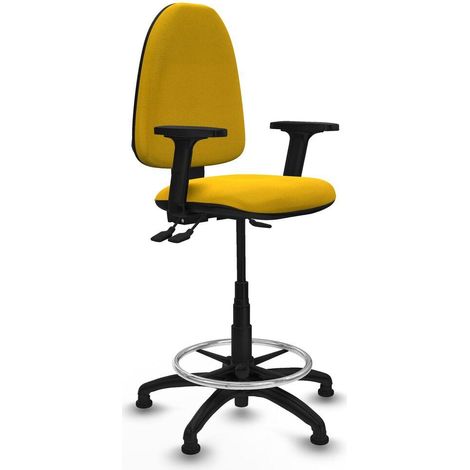 piqueras-y-crespo Silla moderna amarilla de oficina ajustable (1/3)