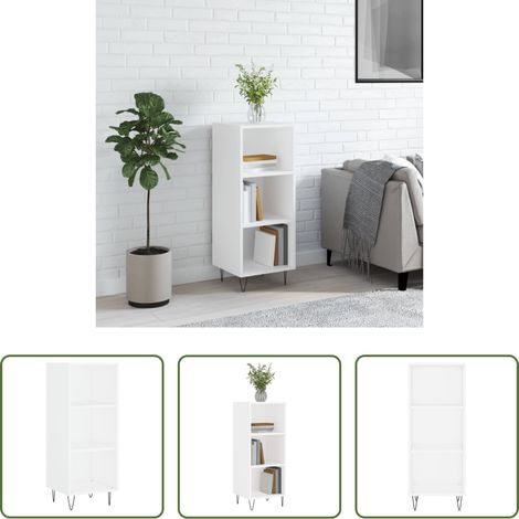 vidaXL Stauraum - Sideboard Weiß 34,5x32,5x90 cm Holzwerkstoff (1/5)