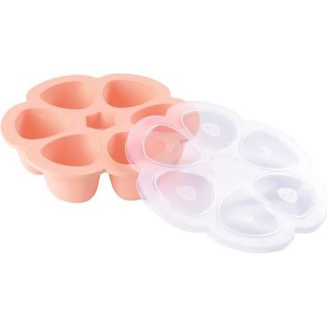 BEABA Multiportions en silicone de qualité premium, résistance thermique, couvercle hermétique, Fabriqué en Italie, 6x150 ml (1/4)