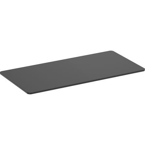 Plateau de bureau bords arrondis 150x75cm, carbone