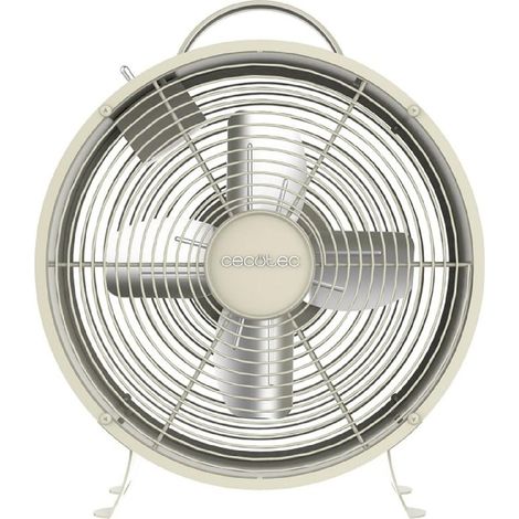 Cecotec Ventilador de Sobremesa 400 RetroDesk Beige. 25W de Potencia, 8 Pulgadas, 4 Aspas aerodinámicas (1/4)
