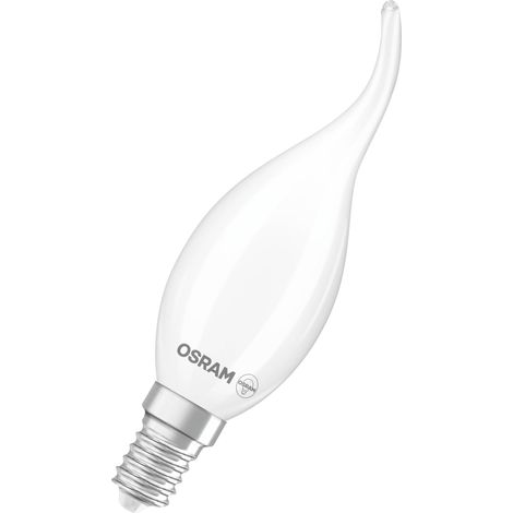 OSRAM Lampe LED Superstar Classic BA40 Windgust Filament dimmable, blanc chaud 2700 K, 3,4 W, E14, dépolie, 470 lm, 15 000 h, pour lustres et appliques murales (1/4)