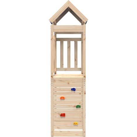 Tour de jeu Marron 110,5 x 52,5 x 215 cm Pin massif (1/5)