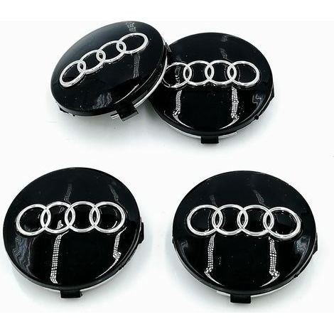 Suitable for Audi A6 C5 60mm wheel center caps with logo, set of 4 (1/4)