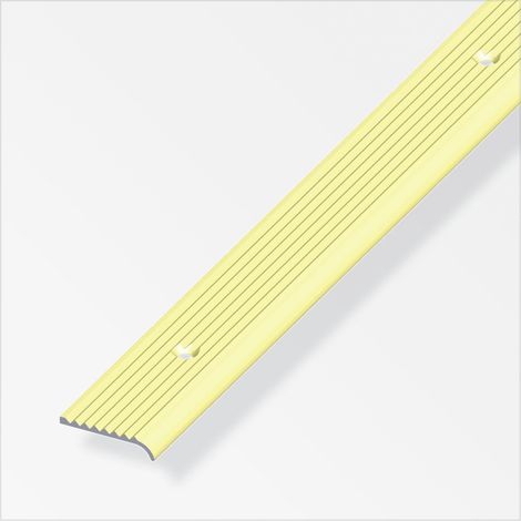 alfer Rundabschlussprofil 2 m, 25 x 6 mm Aluminium eloxiert messing Abschlussprofile