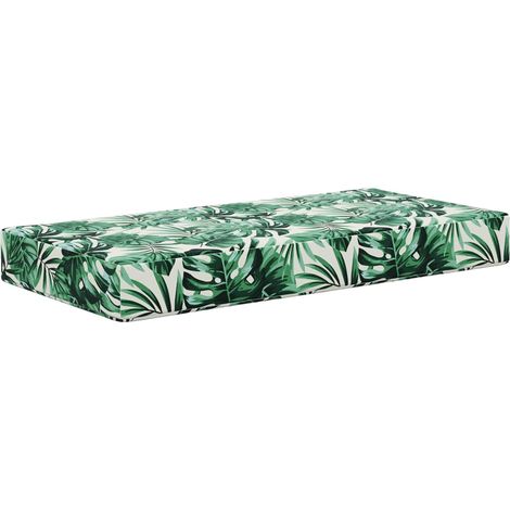 Coussin de Siège d'Extérieur Feuilles Tropicales 80 x 40 x 8 cm