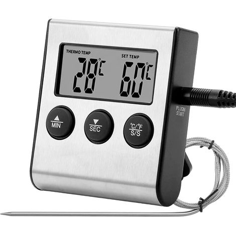 Thermometre Cuisine Numerique Sonde Thermometre Viande pour BBQ (1/5)