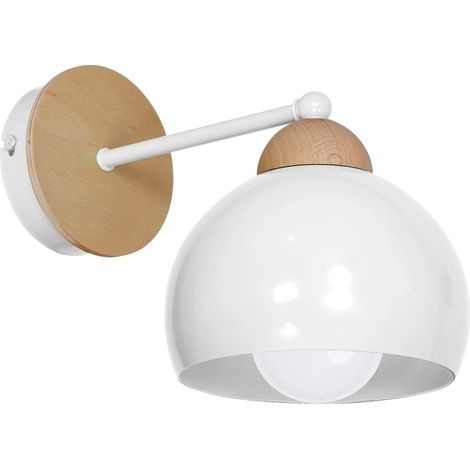 Applique murale E27 Milagro Dama MLP6420 blanc bois (1/5)