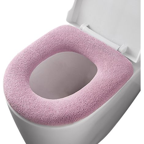 1 coussin de siège de toilette, lavable et épais, doux et élastique, chaud et respirant, pour usage domestique toute l'année (1/5)