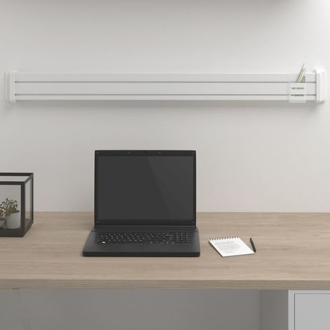 Kit rail de fixation Slatwall, 120cm + 2 supports muraux (1/2)