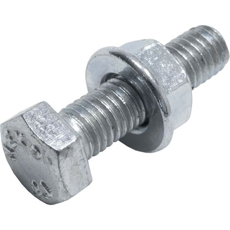 PROTEKTOR Vis à tête hexagonale M8.8, vis pour construction sèche 100 pièces, M8 x 30 SW 13, A1 Argent Accessoires profilés de plafond pour construction sèche, Made in Germany (1/5)