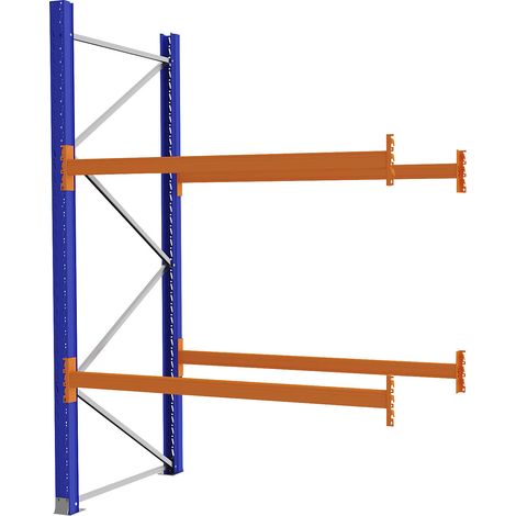 eurokraft pro, Rayonnage à palettes en acier, bleu/orange, h x