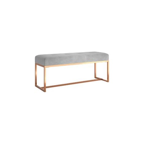Banc Gris 110x36x45 Velours (1/5)
