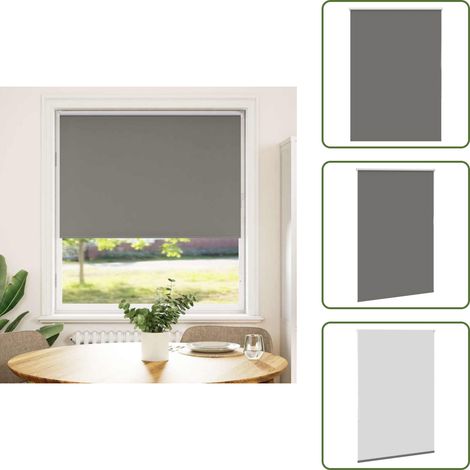 vidaXL Verdunkelungsrollo Grau 105x130cm Stoffbreite 100,7cm Polyester (1/5)