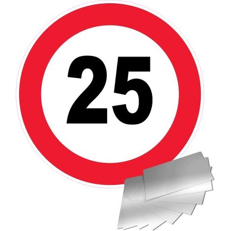 Panneau Vitesse limitée à 25 km/h - Alu Ø450mm - 4011615