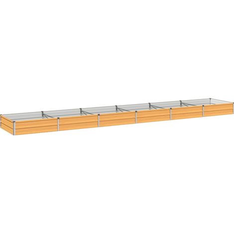 Cama de Jardín Elevada Natural 480 x 80 x 24 cm vidaXL