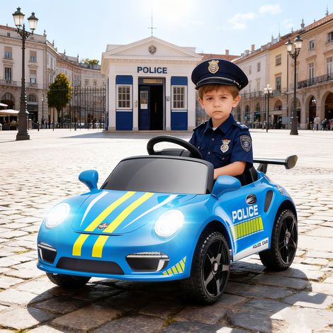 Coche Eléctrico para Niños con Licencia RUF CTR 3 Clubsport Mando a Distancia Motor Doble Sirena Ruedas Auxiliares Azul (1/5)