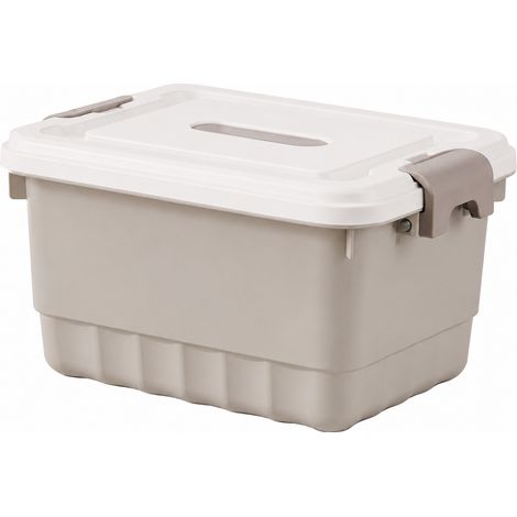 Bac de rangement avec couvercle kaki 18.8 x 25.4 x 14.2 (1/5)