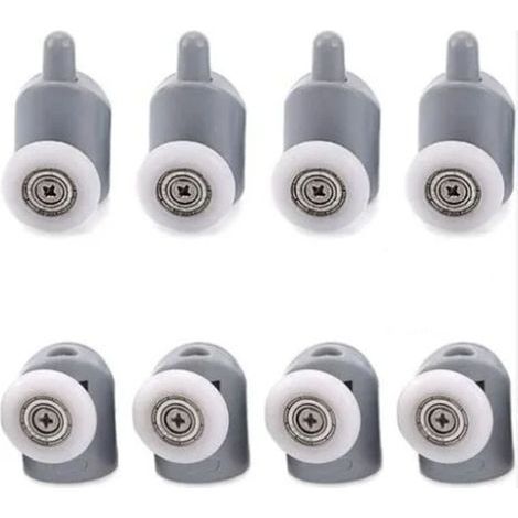 8 Pièces Roulette Porte Coulissante Douche 23mm, Rouleaux pour Porte Coulissante de Salle de Bain (1/5)